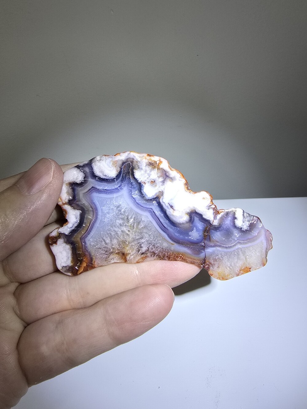 Blue Flower Agate Crystal Freeform #F